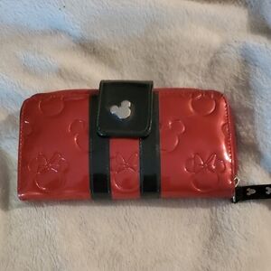 Disney Red and Black Embossed Wallet